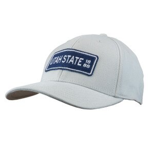 Utah State 1888 Patch Snapback Cap gray